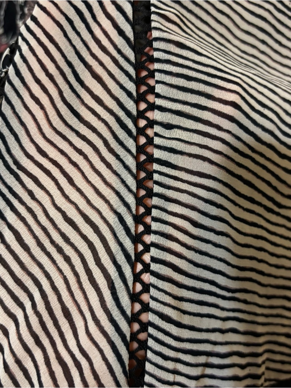 Lucky Brand Mixed Print Boho Peasant Blouse Striped Floral Bell Sleeve Size 3X - Picture 7 of 11